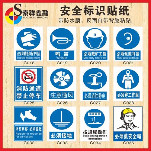 保护帽必须接地标识安全警示牌标示贴标志提示牌警告请接地指示牌贴纸
