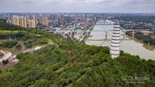 清溪湿地公园内江市规划展览馆谢家河湿地公园,万达广场同框近日,"川