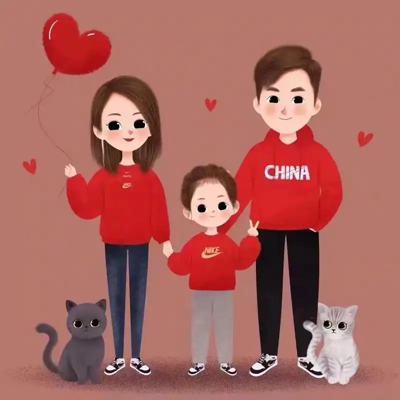 786178三口之家の卡通头像 今日份の好看的一家三口头像合集