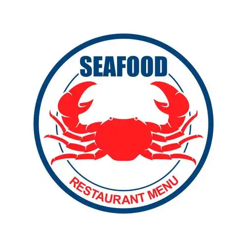 抽象矢量海鲜元素的图标设计