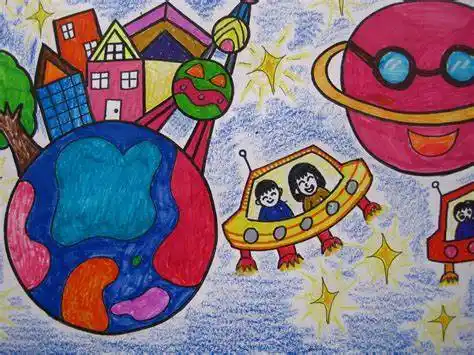 儿童8一12岁科幻画 儿童8一12岁科幻画 学生作品