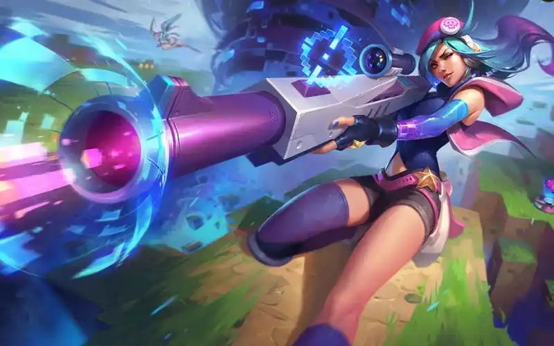 电玩女神凯特琳皮城女警皮肤效果视频