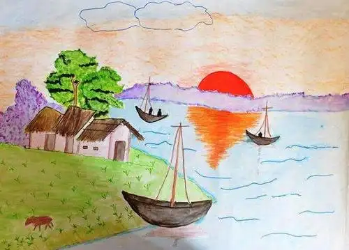 儿童山水风景画图片有哪些