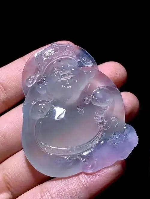 高端翡翠鉴赏:收藏级别的翡翠财神,你们觉得好看吗?