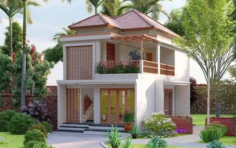 二层田园风格别墅设计效果图房屋设计4 卧室(45 平方米)【搬运】azura