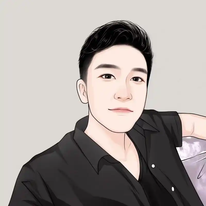 男性手绘头像|大叔手绘头像