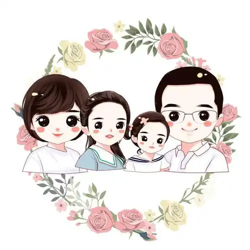 岁月静好,幸福一家三口,四口头像,让生活充满动力