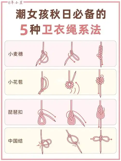 好看的卫衣绳系法来了