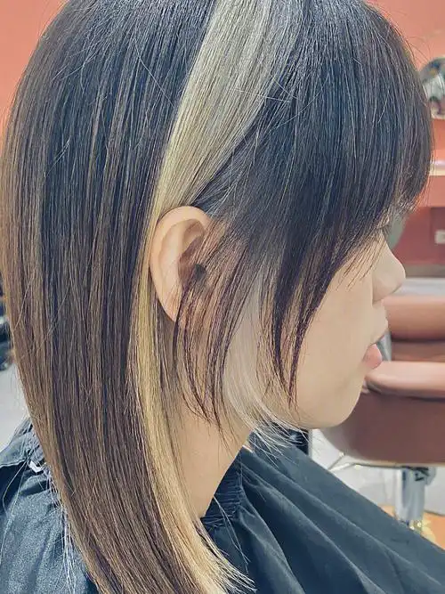 中长发发带染挂耳染