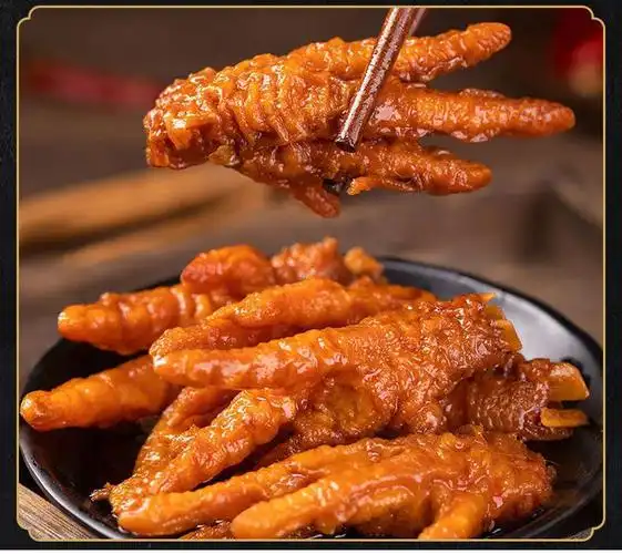 凤爪鸡爪子黄金虎皮凤爪炸虎皮鸡爪半成品批发黄金虎皮凤爪特大爪25kg