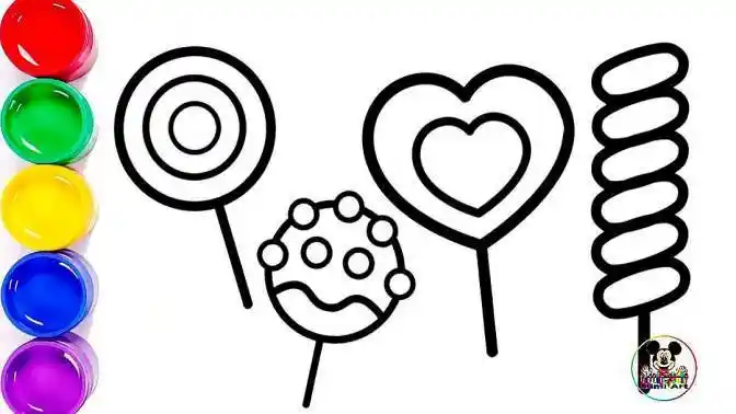甜美的爱心棒棒糖简笔画涂色,儿童色彩早教启蒙-母婴亲子视频-搜狐
