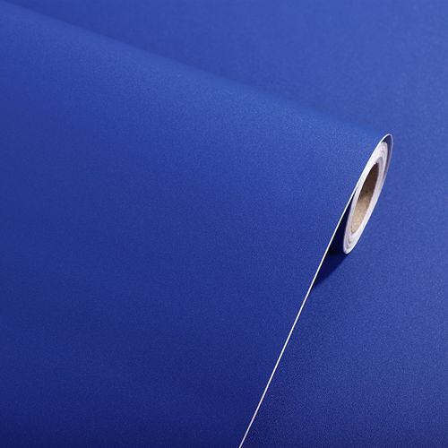 宝蓝蓝色纯色贴纸自粘墙纸加厚素色家居店铺墙贴