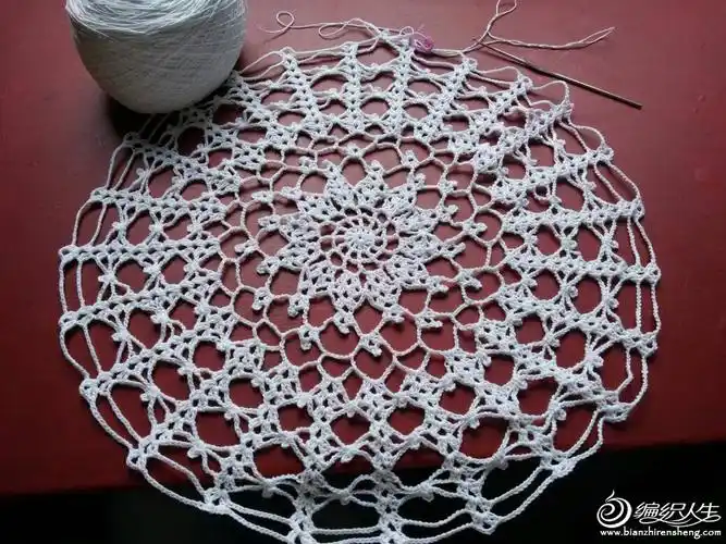 居家美饰唯美钩针蕾丝圆桌旗