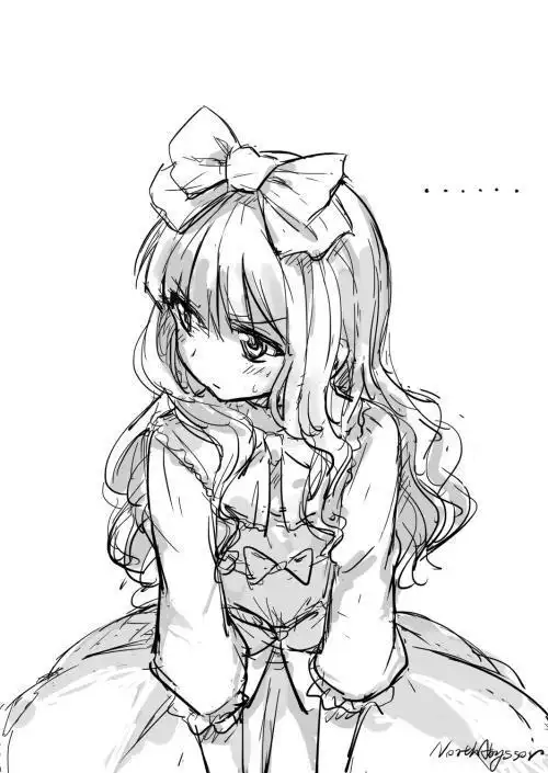 动漫人物女生冷酷简笔画