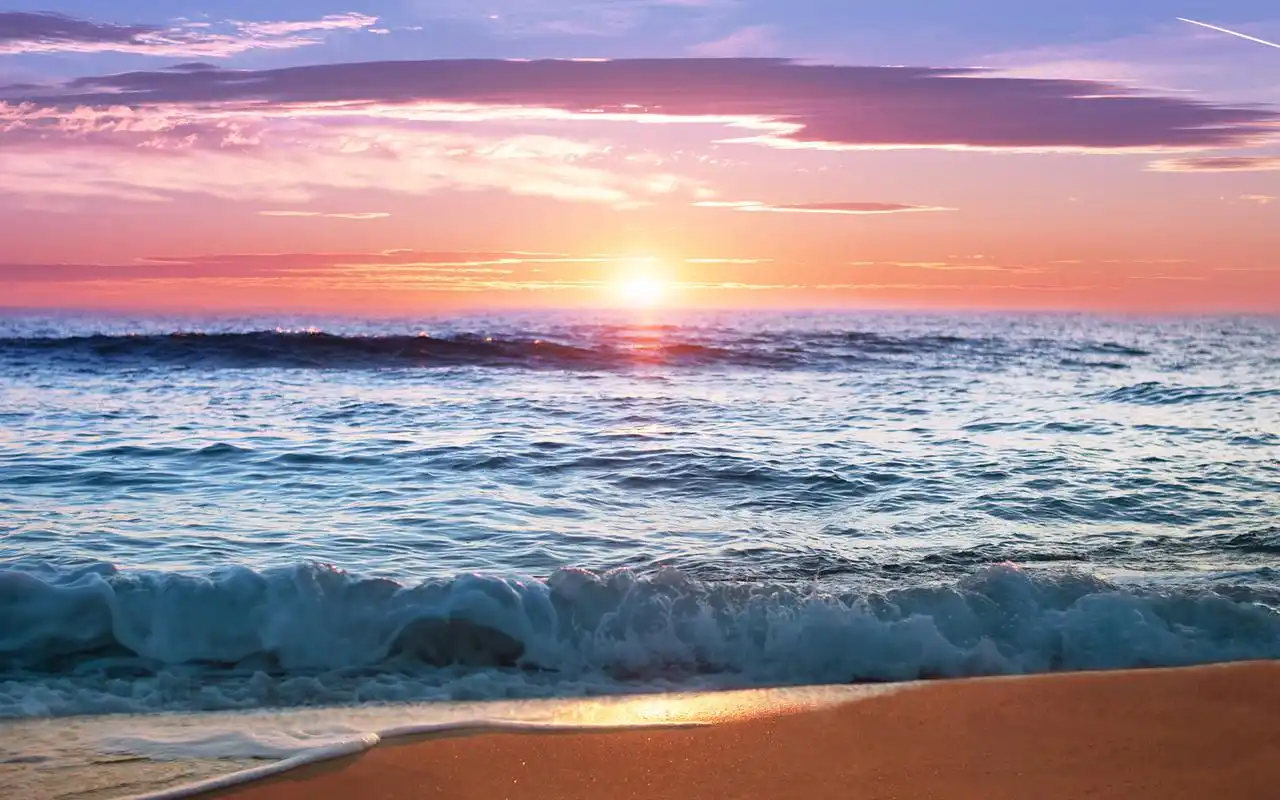 海边日出唯美迷人风景图片桌面壁纸