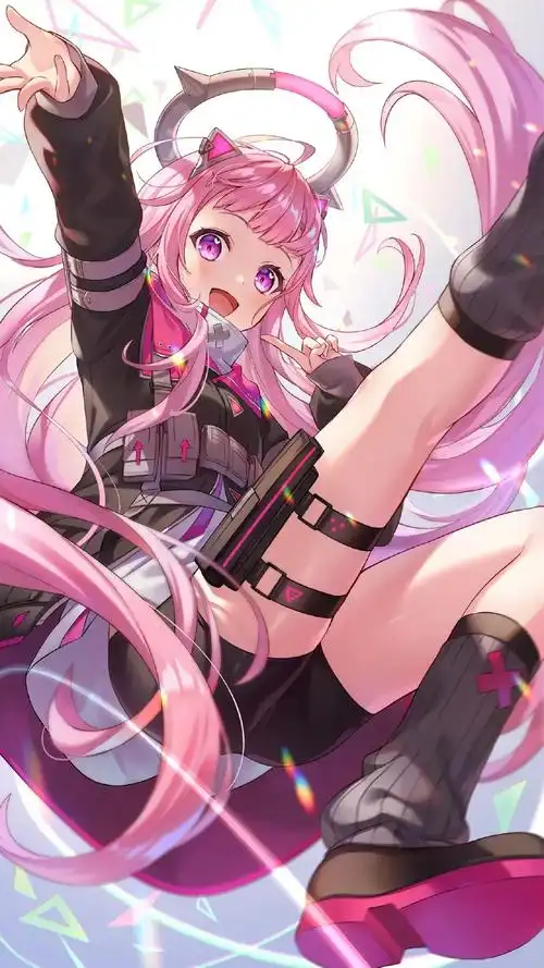 粉毛少女壁纸.#二次元 #美少女 #动漫少女 #动漫壁纸 # - 抖音