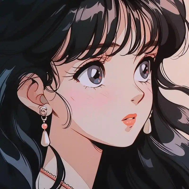 怀旧风动漫女生头像,爱了爱了[心]