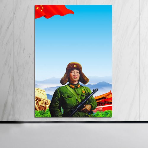 雷锋画像/雷锋贴纸/雷锋墙贴雷锋海报/战斗英雄/学雷锋精神宣传画