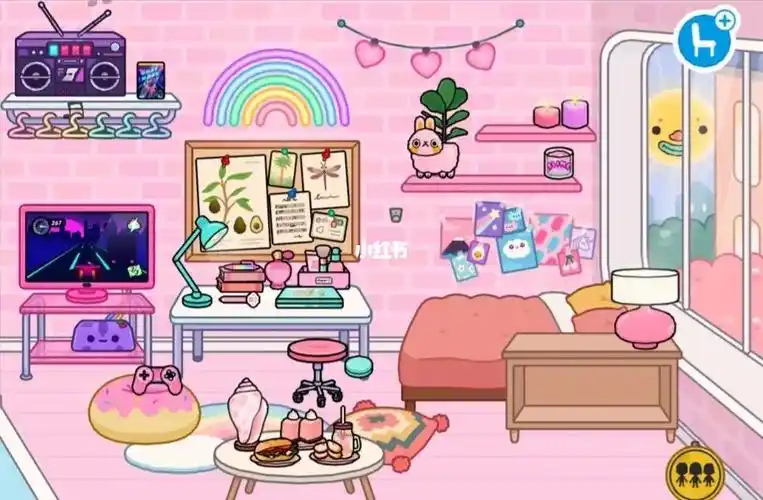 粉色系房间91_托卡_房间布置_托卡世界房间布置_游戏_手机游戏