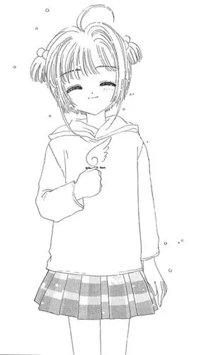 简单铅笔画漫画人物_百变小樱