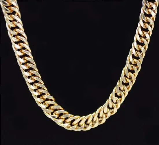 uodesign 金链男士大长链项链男性金色嘻哈风合金古巴链项链 - buy