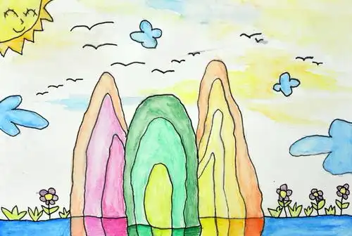 少儿书画作品-山水/儿童书画作品山水欣赏_中国少儿美术网