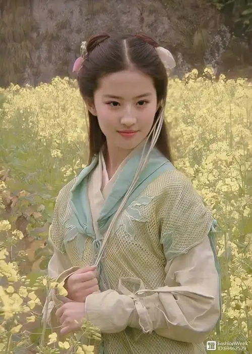 不愧是天仙刘亦菲2004年高清古装照曝光莞尔一笑十分动人