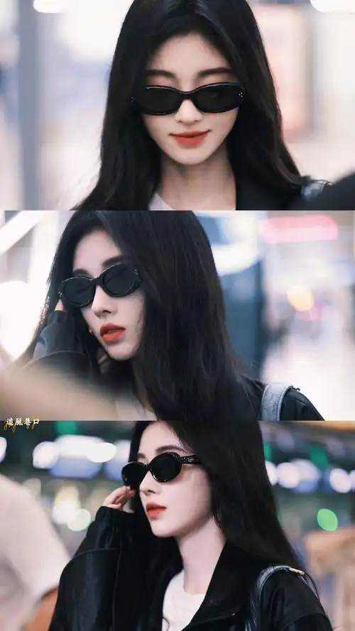 鞠婧祎机场造型