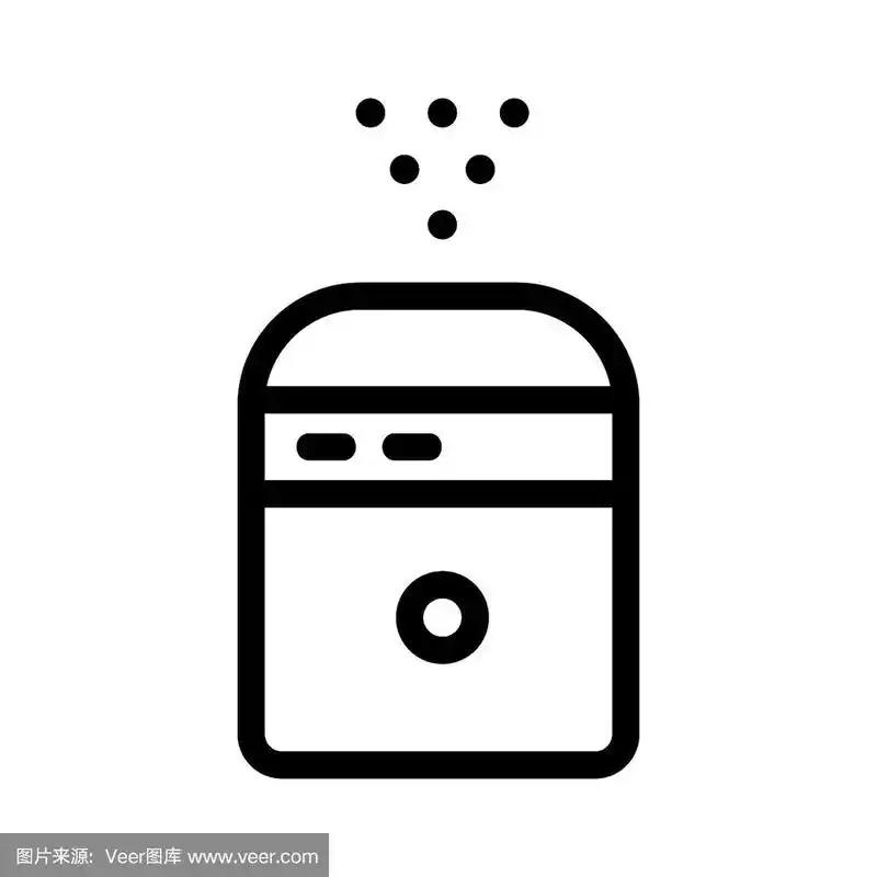 空气净化器图标矢量.孤立轮廓符号插图