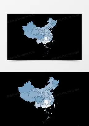 中国地图免抠元素