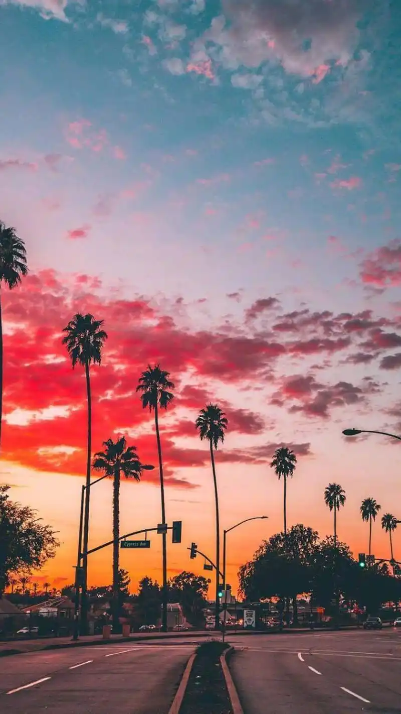 唯美晚霞自然风景摄影图片手机壁纸