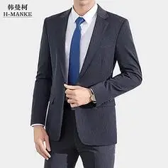 hanmanke韩曼柯职业装男装休闲西服职业通勤正装面试时尚气质工作西装