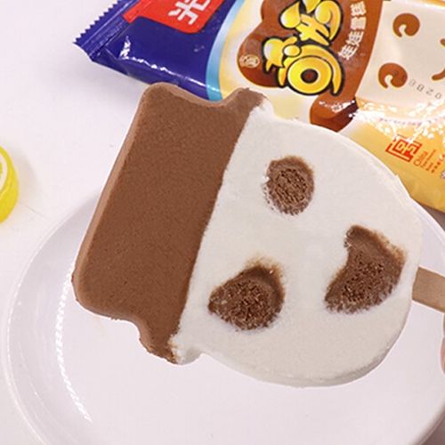 现货速发5支光明奇形娃娃雪糕68g5支香草巧克力味冰淇淋大头雪糕老式