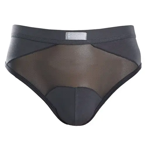 奥元素 男士男装u凸囊袋短裤三角内裤三角裤青年底裤头透气网纱性感