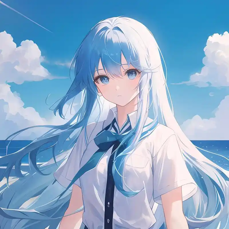 头像分享 #动漫女生头像# #动漫女头# #女生头像# #al绘画##蓝色系