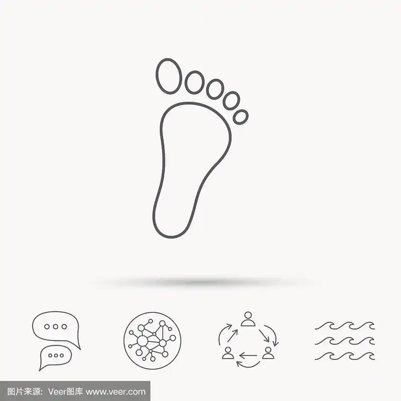 婴儿足迹图标.孩子脚的迹象.