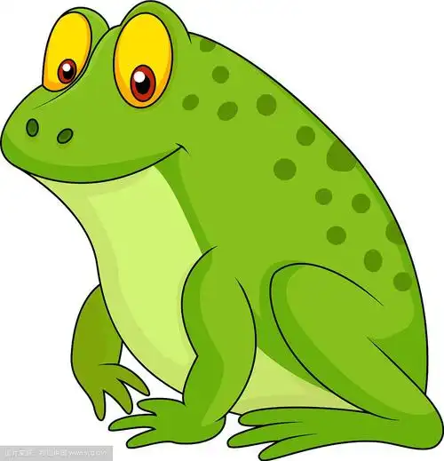 可爱的绿色青蛙卡通