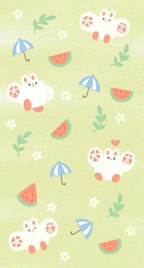 平铺壁纸78 可爱 简约 锁屏 纯色 卡通 cr:@大吉兔