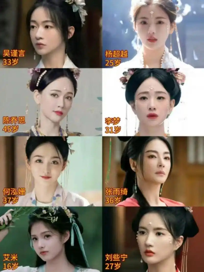 墨雨云间女演员年龄表,大家觉得谁保养的最好?