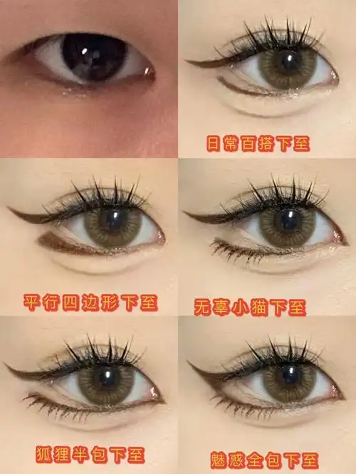 保姆级五种眼睑下至教程单眼皮肿眼泡必看