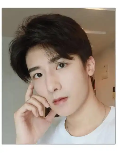 假发男短发帅气烫卷四六分韩版时尚隐形无痕真发前额头顶补发片 四周