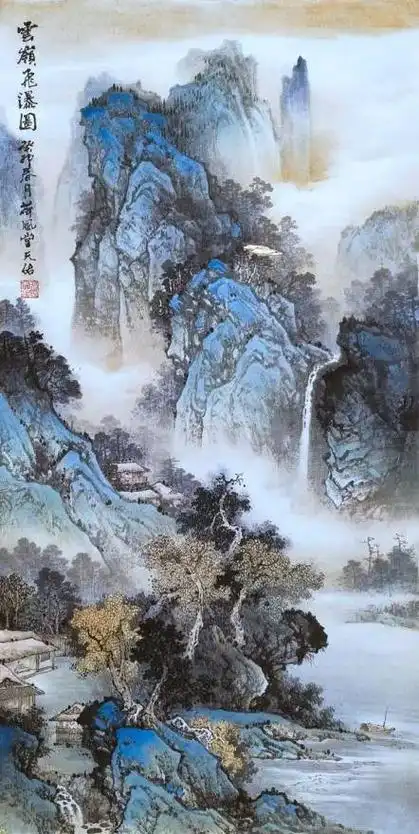 我国山水画名家杨天佑先生作品:虚实结合,彰显中国山水画之魅力|远山_