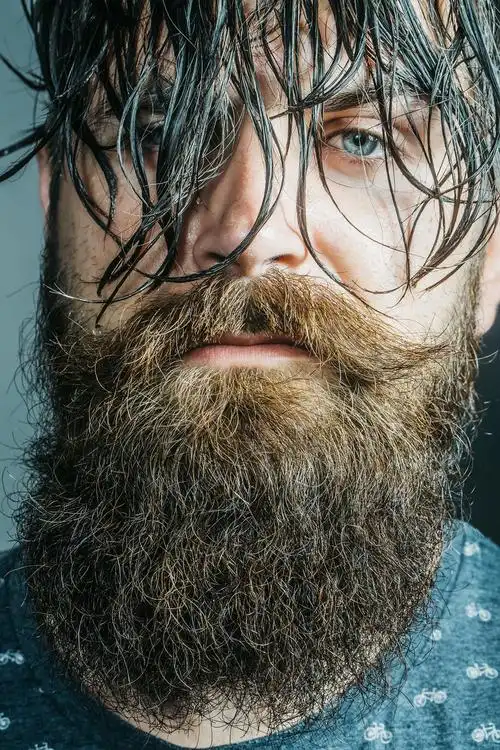 英俊的大胡子的男人