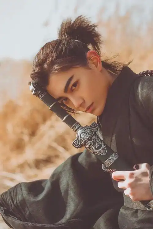 丁禹兮cos日本浪人剑客酷飒帅气写真