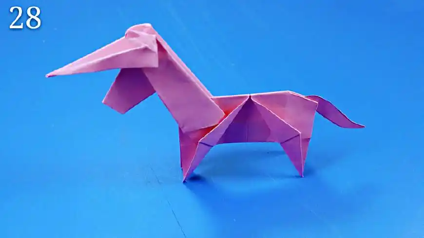 折纸大全,亲子折纸独角兽详细步骤教程图解