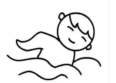 夏天游泳的人简笔画 运动人物