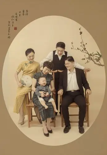 私人订制中国古风全家福