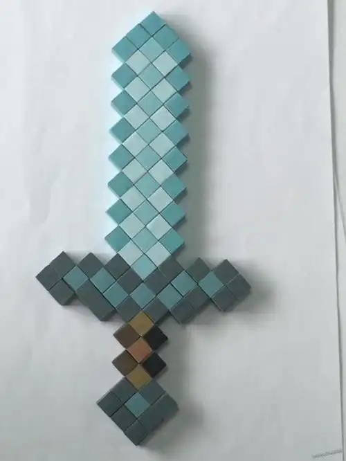 世界剑简笔画我的世界方格简笔画最终之剑我的世界简笔画画武器钻石剑