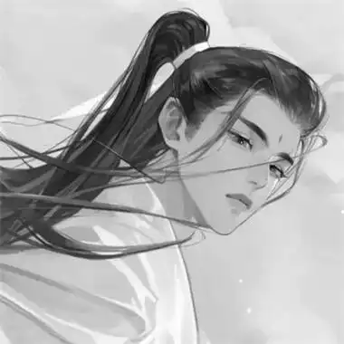 漫画男生头像古风黑白