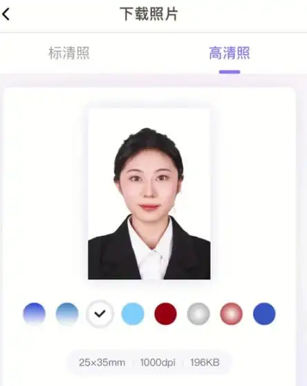 软件会自动进行人像识别和裁剪,生成符合要求的证件照.